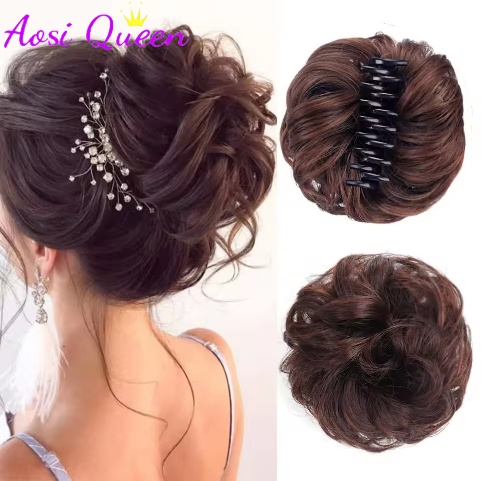 Claw Clip Messy Bun Hair Piece - AOSIQUEE Chignon sintetico Messy Bun Artiglio