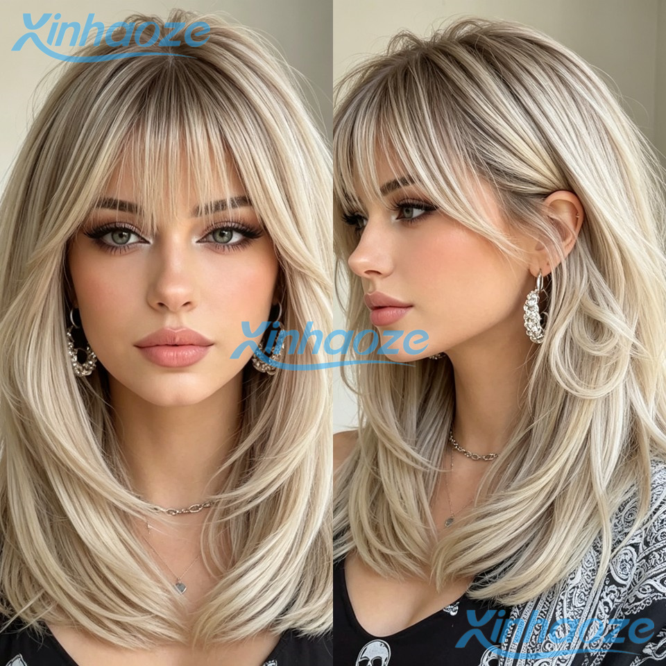 613 Blonde Body Wave Lace Front Wig - Parrucche in Capelli Umani con Frangia,