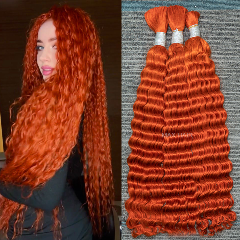 Water Wave Bulk Human Hair For Braiding - Estensioni sfuse dei capelli umani fasci