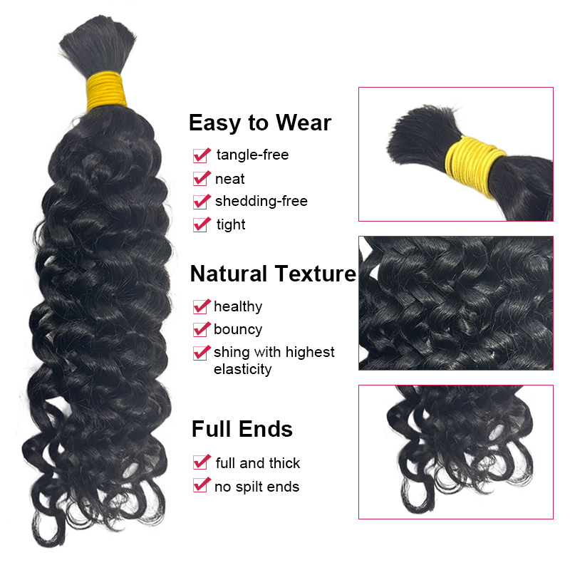 Capelli Umani per Trecce Boho, - Water Wave Bulk Human Hair For Braiding recensione e prezzo