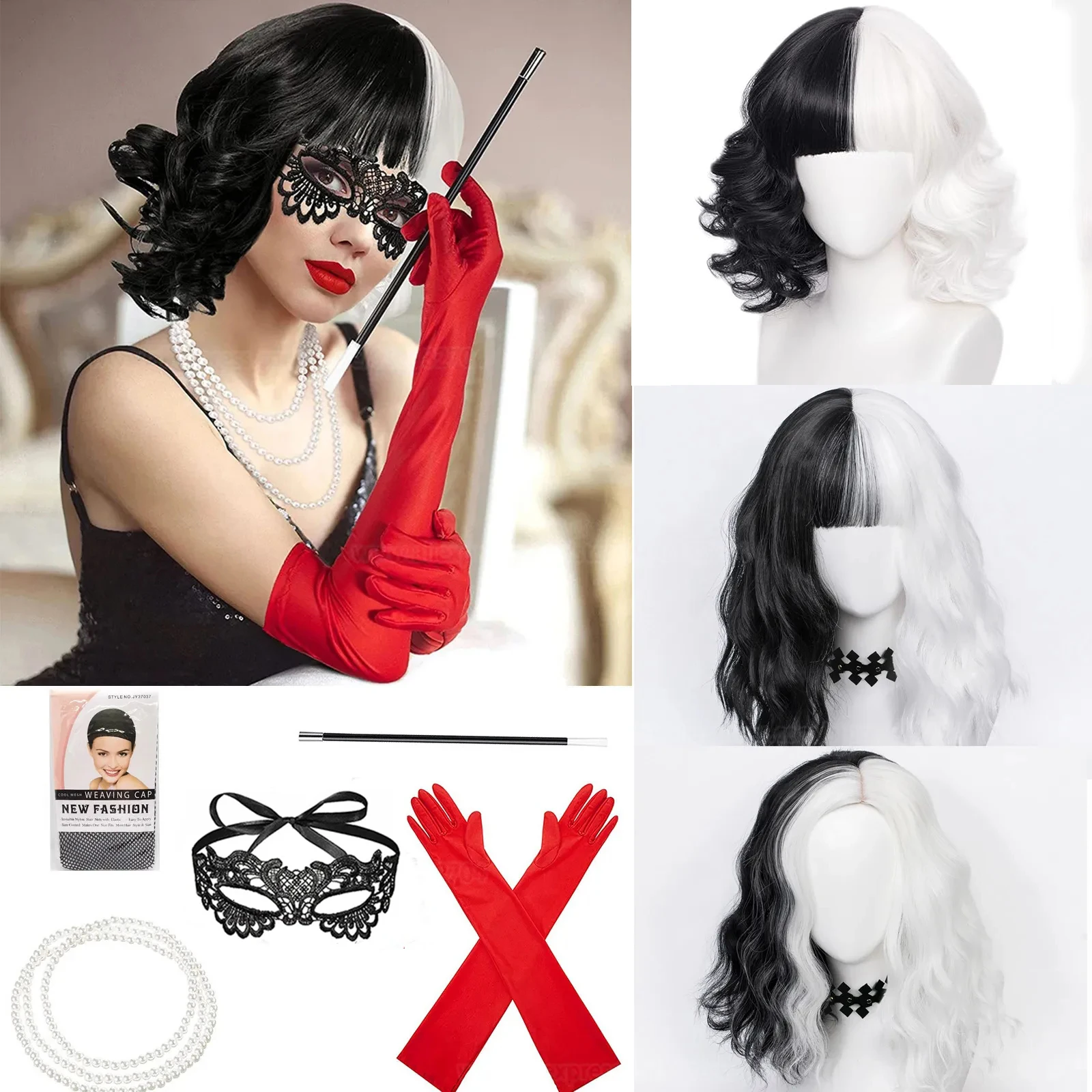 Parrucca Cosplay Cruella de Vi - Synthetic Braided Wigs For Black Women recensione e prezzo