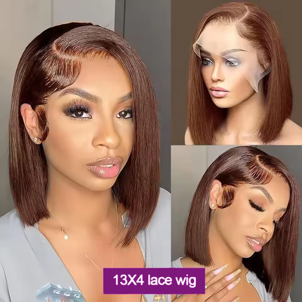 Parrucca corta color cioccolat - Pre Parted 13X4 Lace Front Bob Wig recensione e prezzo