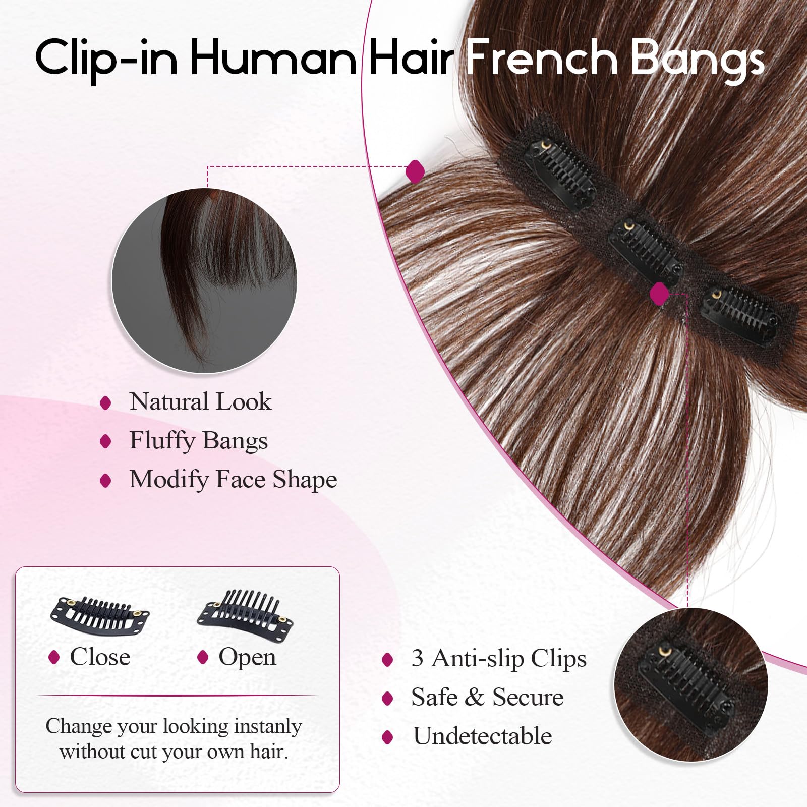 Clip per frangia per capelli u - Seamless Clip In Hair Extensions Human Hair recensione e prezzo