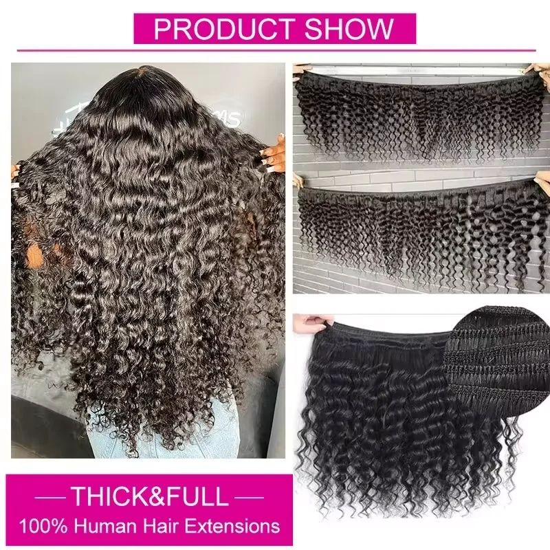 Fasci di capelli umani con chi - Deep Wave 3 Bundles With Closure recensione e prezzo